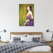 Farbenfrohe Klimt Style Collage Porträt der Frau Leinwanddruck (Insitu (Schlafzimmer))
