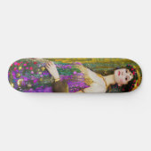 Farbenfrohe Klimt Style Collage Porträt einer Frau Skateboard (Horizontal)