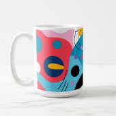 Farbenfrohe knetische Formen, moderne geometrische Kaffeetasse (Links)