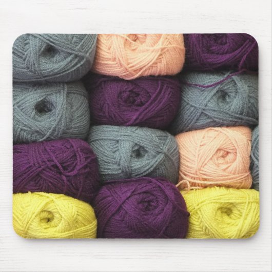 Farbenfrohe Knochen aus dem Garn Mousepad (Vorne)