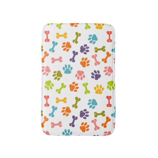 Farbenfrohe Knochen und Puppenstücke Badematte (Vorderseite Vertikal)