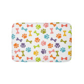 Farbenfrohe Knochen und Puppenstücke Badematte (Vorderseite)