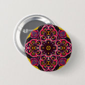 farbenfrohe Knopfdrehspiegel-Design Button (Vorne & Hinten)