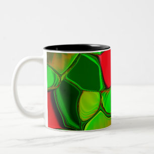 Farbenfrohe Knospen mit Chromwirkung Zweifarbige Tasse