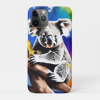 Farbenfrohe Koala Bear Watercolor Splash,