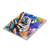 Farbenfrohe Koala Bear Watercolor Splash, Fliese (Seite)