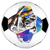 Farbenfrohe Koala Bear Watercolor Splash, Fußball (Gedreht)