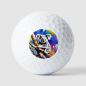 Farbenfrohe Koala Bear Watercolor Splash, Golfball (Vorderseite)