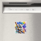 Farbenfrohe Koala Bear Watercolor Splash, Magnet (In Situ (Geschirrspüler))