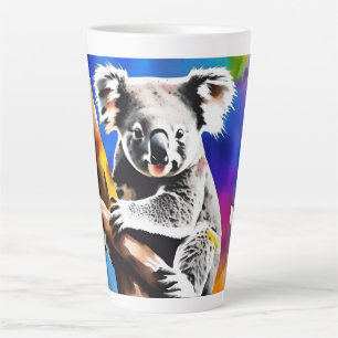 Farbenfrohe Koala Bear Watercolor Splash, Milchtasse