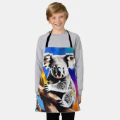 Farbenfrohe Koala Bear Watercolor Splash, Schürze (Getragen)