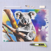 Farbenfrohe Koala Bear Watercolor Splash, Seidenpapier (Handwerk)