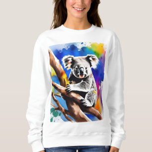Farbenfrohe Koala Bear Watercolor Splash, Sweatshirt