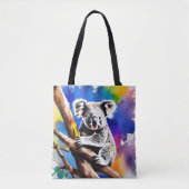 Farbenfrohe Koala Bear Watercolor Splash, Tasche (Vorderseite)