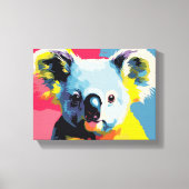 Farbenfrohe, koala gewickelte Leinwand Kunst (Vorderseite)