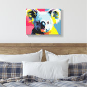 Farbenfrohe, koala gewickelte Leinwand Kunst (Insitu (Schlafzimmer))