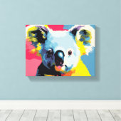 Farbenfrohe, koala gewickelte Leinwand Kunst (Insitu (Holzboden))