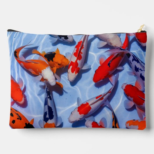 Farbenfrohe Koi Accessoire Beutel Handtasche (Rückseite)