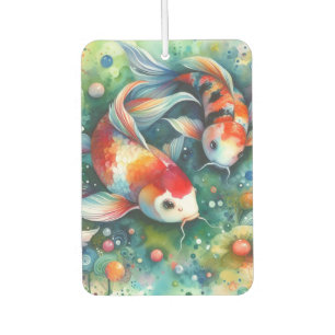 Farbenfrohe Koi Fisch Whimsisches Wasser Orange Aq Autolufterfrischer