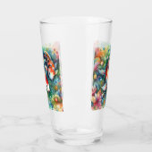 Farbenfrohe Koi Fisch Whimsisches Wasser Orange Aq Glas (Links)