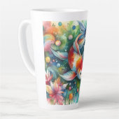 Farbenfrohe Koi Fisch Whimsisches Wasser Orange Aq Milchtasse (Linke Ecke)