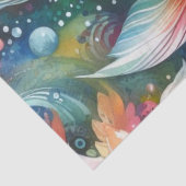 Farbenfrohe Koi Fish Aquarell Orange Decoute Seidenpapier (Detail)