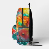 Farbenfrohe Koi Fish Rucksack (Rechts)