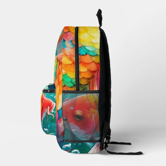 Farbenfrohe Koi Fish Rucksack (Rechts)