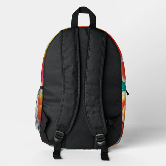 Farbenfrohe Koi Fish Rucksack (Rückseite)