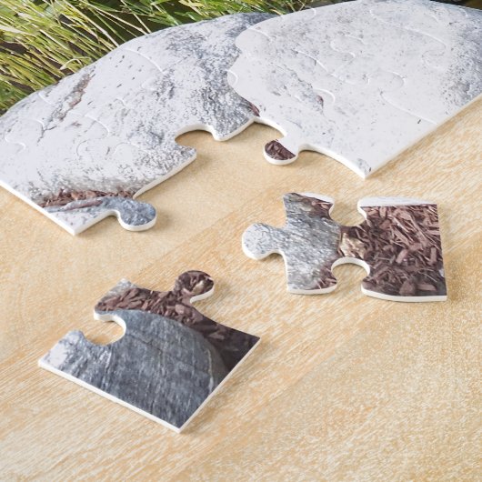 Farbenfrohe Koi im Lily-Teich mit Wasserfall Puzzle (Seite)