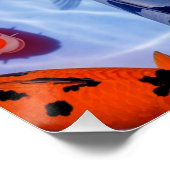 Farbenfrohe Koi Pool Wine Bar Poster (Ecke)