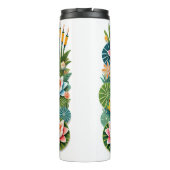 Farbenfrohe Koi Schwimmen in Lotus Gefüllter Teich Thermosbecher (Rückseite)