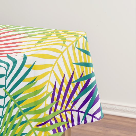 Farbenfrohe Kokosnuss Stilistisches Muster aus Pal Tischdecke (Beispiel)