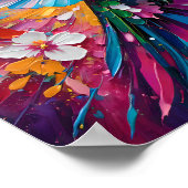 Farbenfrohe Kolibri-Explosion  Poster (Ecke)