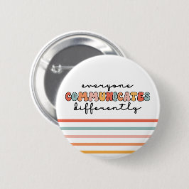 Farbenfrohe Kommunikation Button