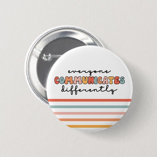 Farbenfrohe Kommunikation Button (Vorne & Hinten)