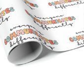 Farbenfrohe Kommunikation Geschenkpapier (Rolleneckpunkt)