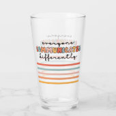 Farbenfrohe Kommunikation Glas (Rückseite)