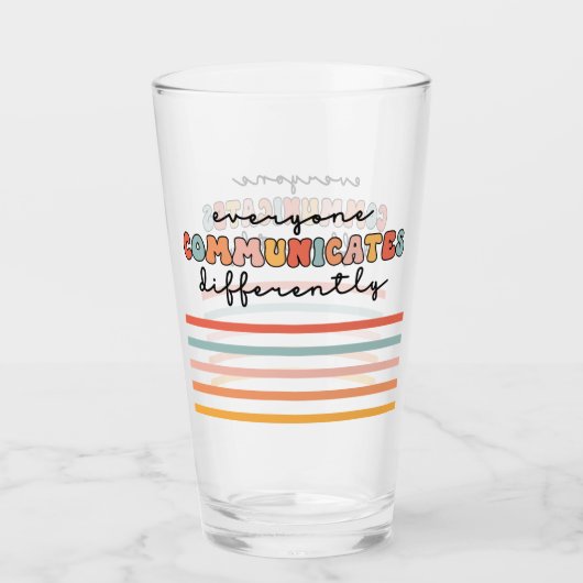Farbenfrohe Kommunikation Glas (Vorderseite)