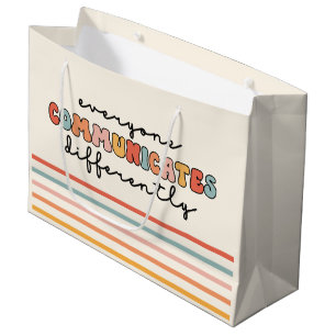 Farbenfrohe Kommunikation Große Geschenktüte
