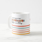 Farbenfrohe Kommunikation Kaffeetasse (Vorderseite Links)