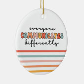 Farbenfrohe Kommunikation Keramik Ornament (Rechts)