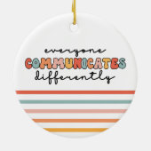 Farbenfrohe Kommunikation Keramik Ornament (Hinten)