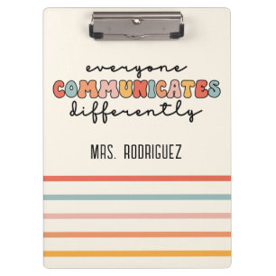 Farbenfrohe Kommunikation Klemmbrett