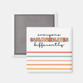 Farbenfrohe Kommunikation Magnet (Vorderseite/Rückseite)