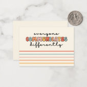 Farbenfrohe Kommunikation Mitteilungskarte (Vorderseite/Rückseite Beispiel)