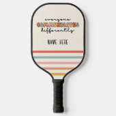 Farbenfrohe Kommunikation Pickleball Schläger (Vorderseite)