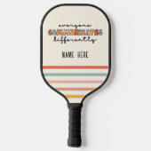 Farbenfrohe Kommunikation Pickleball Schläger (Rückseite)