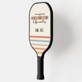 Farbenfrohe Kommunikation Pickleball Schläger (Links)