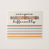 Farbenfrohe Kommunikation Puzzle (Horizontal)